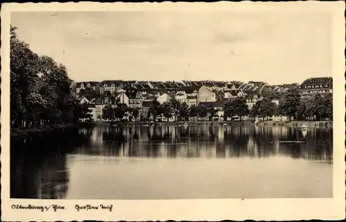 Ak Altenburg in Thüringen, Großer Teich, Ortsansicht