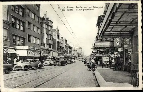 Ak La Panne De Panne Westflandern, Boulevard de Nieuport