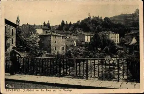 Ak Lamastre Ardèche, Brücke, Condoye