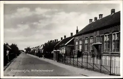 Ak Krabbendijke Zeeland, Wilhelminastraat