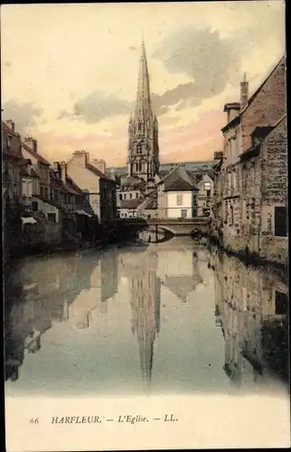 Ak Harfleur Seine-Maritime, Die Kirche