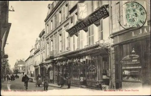 Ak Soissons-Aisne, Rue Saint-Martin