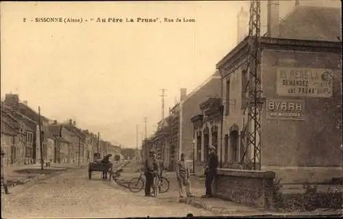 Ak Soissons-Aisne, Au Père La Prune, Rue de Laon