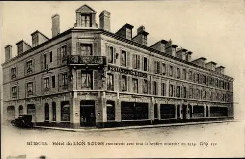 Ak Soissons-Aisne, Hotel du Lion Rouge