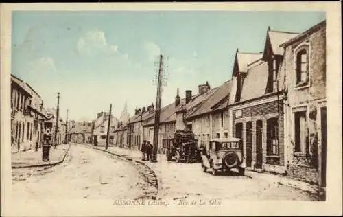 Ak Sissonne Aisne, Rue de La Selve