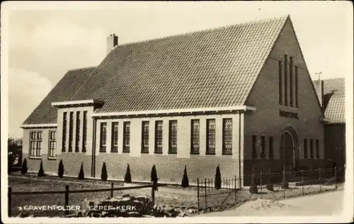 Foto Ak  's Gravenpolder Zuid Beveland Zeeland, Kirche
