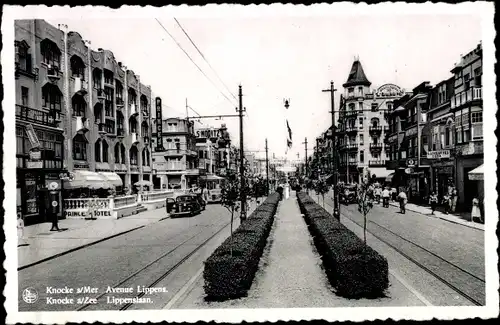 Ak Knokke Heist Heyst Knocke sur Mer Westflandern, Avenue Lippens
