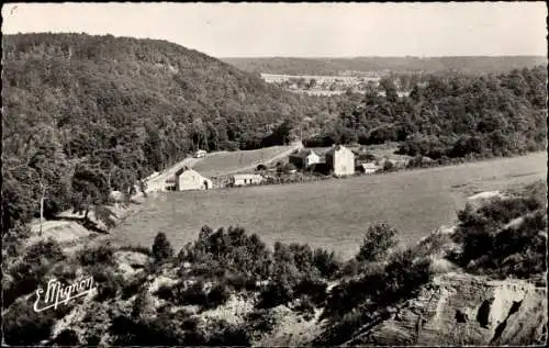 Ak Chevreuse Valley Yvelines, Panorama von Vaux de Cernay