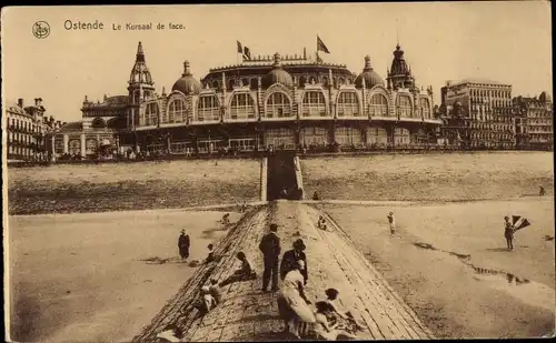 Ak Ostende Ostende Westflandern, Der Kursaal von vorne