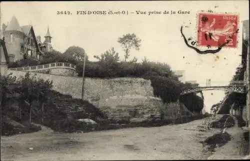 Ak Conflans Yvelines Frankreich, Ende der Oise, Blick vom Bahnhof aus