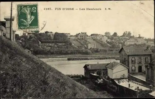 Ak Conflans Sainte Honorine Yvelines, Das Ende der Oise, Die Höhen