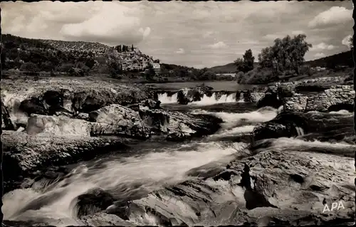 Ak Bagnols sur Cèze Gard, Le Village de la Roque, Cascades du Sautadet