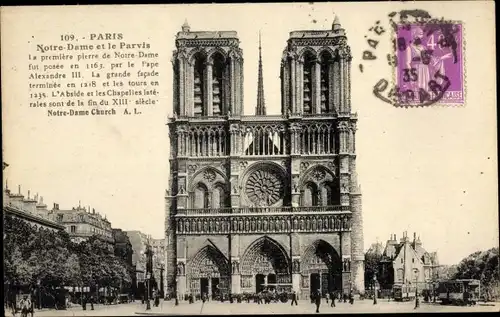 Ak Paris IV Ile de la Cité, Kathedrale Notre Dame