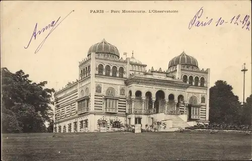 Ak Paris XIV., L'Observatoire, Parc Montsouris