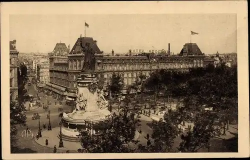 Ak Paris III, Place de la République, Hotel Moderne, Faubourg du Temple