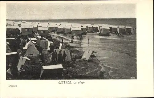 Ak Ostende Ostende Westflandern, der Strand