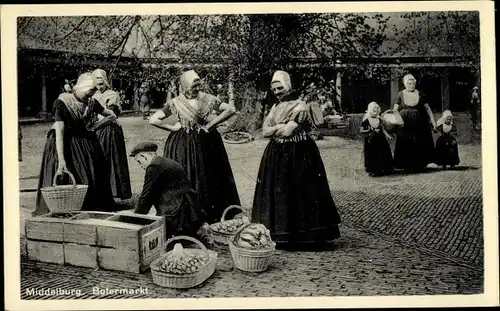 Ak Middelburg Zeeland Niederlande, Botermarkt