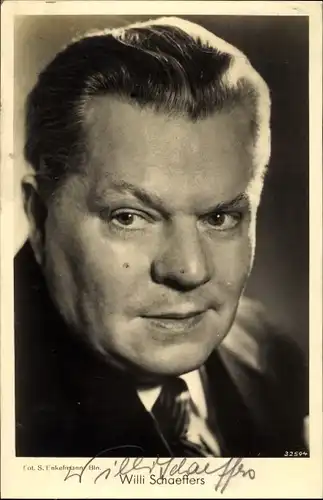 Ak Schauspieler Willi Schaeffers, Portrait, Autogramm