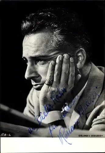 Ak Schauspieler Rossano Brazzi, Portrait, Autogramm