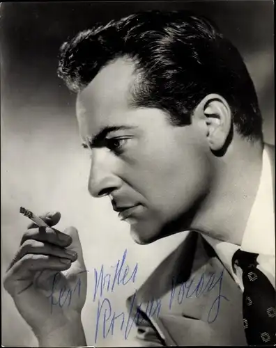 Ak Schauspieler Rossano Brazzi, Portrait, Profilansicht, Autogramm