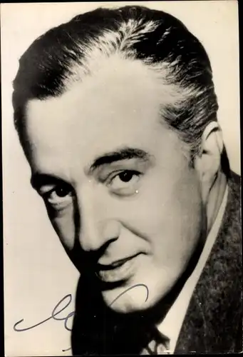 Foto Schauspieler Vittorio de Sica, Portrait, Autogramm