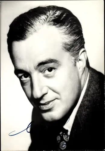 Foto Schauspieler Vittorio de Sica, Portrait, Autogramm