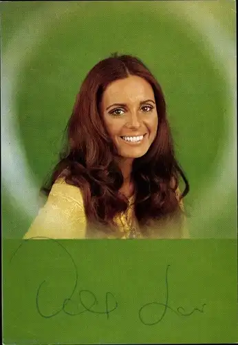 Autogrammkarte Schauspielerin und Sängerin Daliah Lavi, Portrait, Autogramm