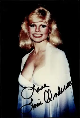 Foto Schauspielerin Loni Anderson, Portrait, Autogramm