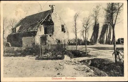 Ak Gheluvelt Zonnebeeke Westflandern, Kruiseeke