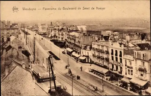 Ak Wenduine Wenduyne De Haan Westflandern, Panorama des Boulevard de Smet de Naeyer