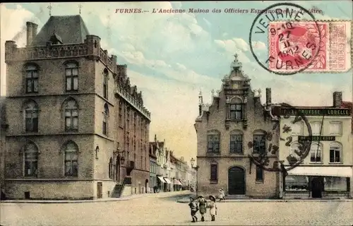 Ak Veurne Veurne Westflandern, Straßenpartie