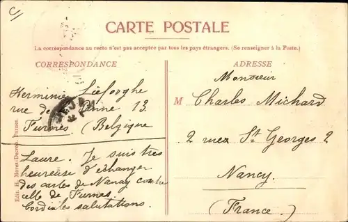 Ak Veurne Veurne Westflandern, Straßenpartie