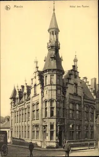 Ak Menen Menen Meenen Westflandern, Hotel des Postes