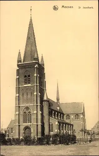 Ak Menin Menen Meenen Lys Westflandern, St, Jozefkerk