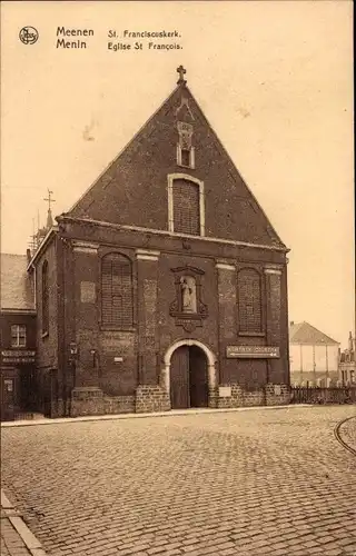 Ak Menin Menen Meenen Lys Westflandern, St. Franciscuskerk