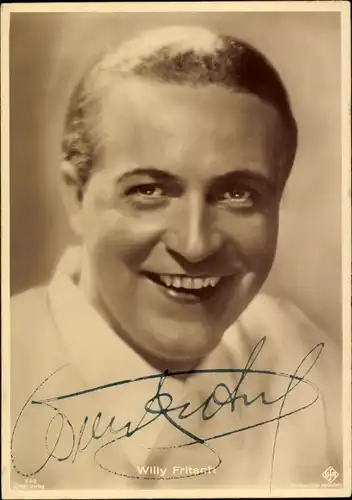 Ak Schauspieler Willy Fritsch, Portrait, UFA, Portrait, Ross 660, Autogramm