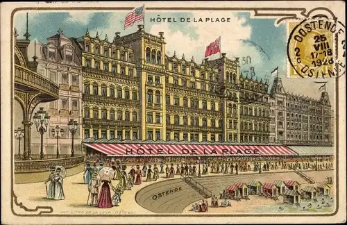 Ak Ostende Ostende Westflandern, Hotel de la Plage
