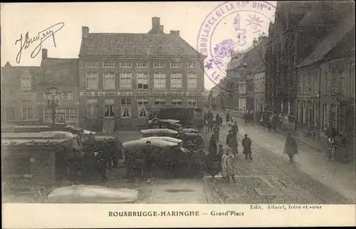 Ak Rousbrugge Haringhe Roesbrugge Haringe Flandern, Grand Place