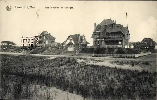 Ak Koksijde Coxide sur Mer Westflandern, Modelle von Ferienhäusern