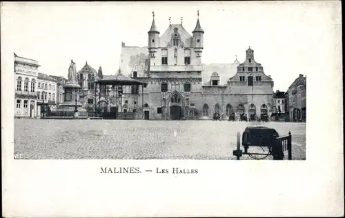 Ak Mechelen Flandern Antwerpen, Les Halles, Place