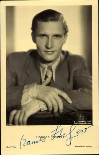 Ak Schauspieler Hannes Stelzer, Portrait, Autogramm