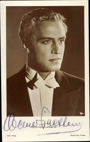 Ak Schauspieler Werner Fuetterer, Portrait, Autogramm