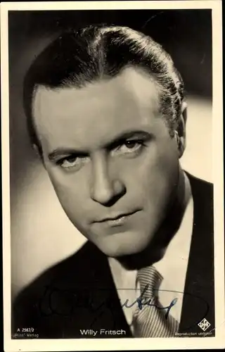 Ak Schauspieler Willy Fritsch, Portrait, Autogramm