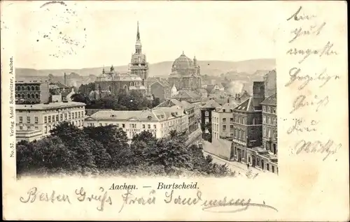 Ak Burtscheid Aachen Nordrhein Westfalen, Teilansicht