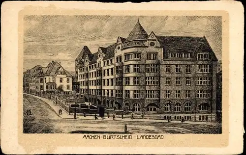 Künstler Ak Burtscheid Aachen in Nordrhein Westfalen, Landesbad