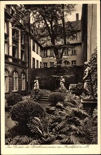 Ak Frankfurt am Main, Garten des Goethemuseums