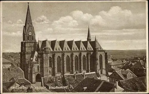 Ak Friedberg in Hessen, Stadtkirche