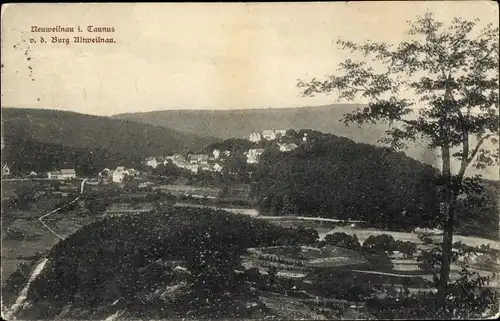 Ak Neuweilnau Weilrod im Taunus, Blick von der Burg Altweilnau