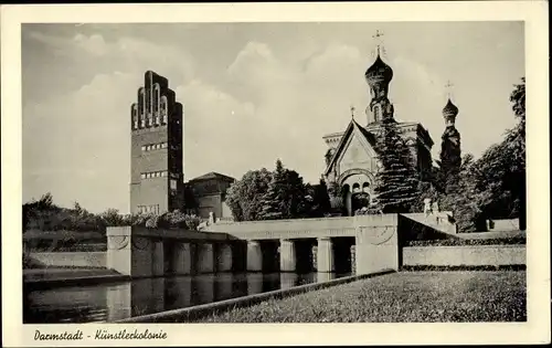 Ak Darmstadt in Hessen, Künstlerkolonie, Kirche