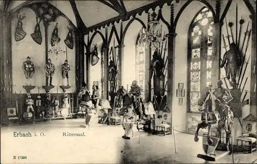 Ak Erbach im Odenwald Hessen, Rittersaal